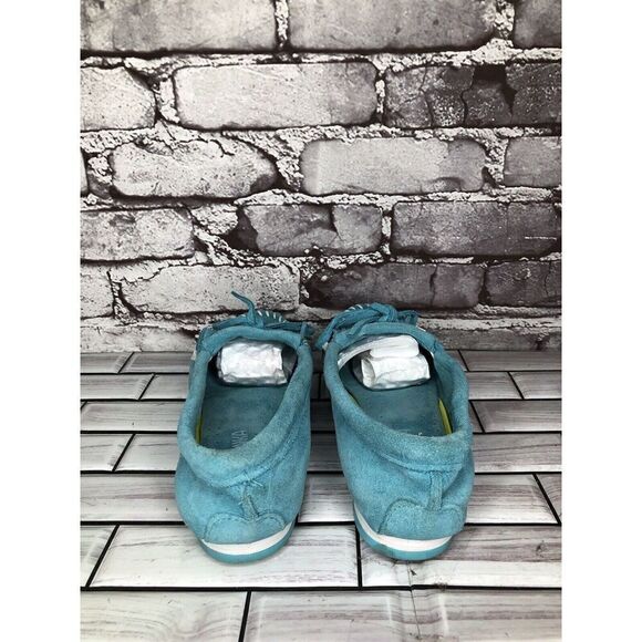 Minnetonka Kilty Turquoise Suede Leather Moccasins Driving Shoes Women Sz 7.5M - Picture 6 of 16